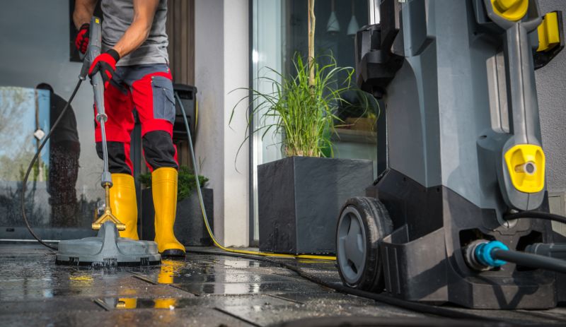 Power Washing Equipment in Use
